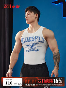Bluesfly Mens X-Shape Vest American Fitness Sports Training Strap Printed Muscle Trendy Brand Modal Fabric Sports Vest