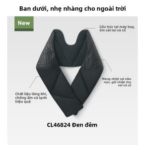 Khăn quàng cổ BENEUNDER vải lông cừu dày dặn dài 140cm giữ ấm