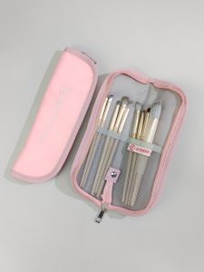 Portable Travel Makeup Brush Storage Bag Small Eyeshadow Brush Eyebrow Pencil Lipstick Nail Art Brush Zipper Makeup Bag