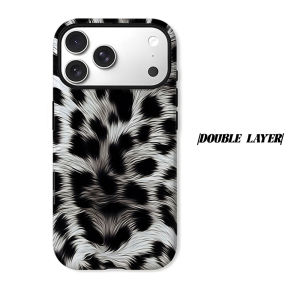 BILIBILI | Fluffy Zebra Fur Texture Phone Case for iPhone 18 17 16 15 14 13 12 11 Air Pro Max Plus Double-layer Cover