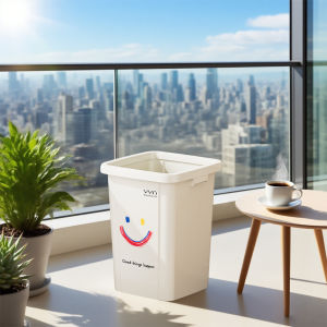 Large Capacity Open Top Square Kitchen Trash Can
