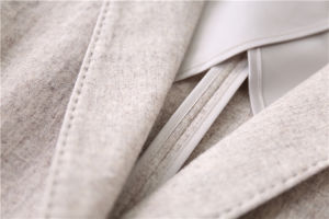 Elegant Woolen Tailored Jacket Womens Slim Fit Handmade Arch Needle Suiting Coat Luxury Fashion Workwear Mid-Length Single-Button