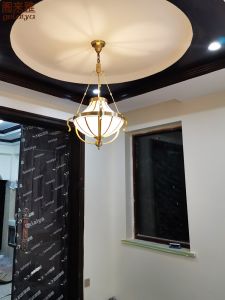 GELAIYA | Retro Copper Villa Stair Long Pendant Light