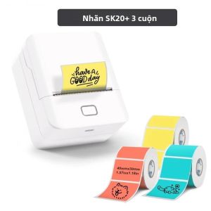 Máy In Nhiệt Mini Di Động Bluetooth Không Dây Máy Làm Nhãn Dán Cho Điện Thoại Di Động & Máy Tính Tự Động Cho Ăn 203dpi In Nhãn