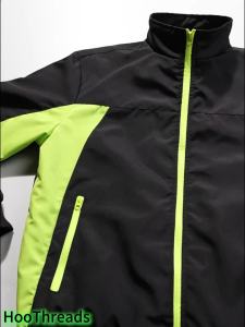 Bull Print Colorblock Sports Set for Men Outdoor Stand Collar Zip Up Jacket Coat Outwear Tops Pants Trousers with Zipper Pockets
