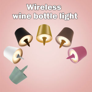 Wireless Bottle Table Lamp Touch Control 3 Colors and Stepless Dimming Night Lamp Suitable for Bar Wine Bottles Desk Lights