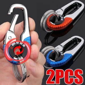2PCS Car Keychain Creative Key Holder Keyring Men Key Chain Camping Climbing Metal Key Ring Car Styling Auto Car Accessories