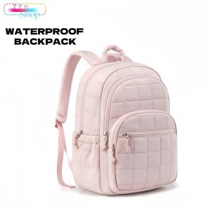 15.6 Inch Laptop Backpack Waterproof Quilted Travel Backpack Casual College SchoolBag