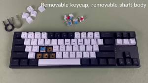 NexusClick K710 Hot Swappable Wired Mechanical Keyboard RGB Side Light Bar Type-C Detachable Cable Blue Switch Gaming Keyboard