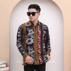 baju tenun Couple dress kondangan outfit ootd pasangan baju seragam keluarga
