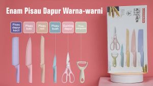 Pisau Dapur Set Jerami 6in1 & Set Pisau Kitchen Keramik Anti Lengket Stainless Steel - KG