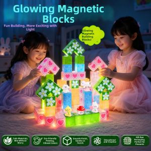 ALLofmini | Glow-in-the-dark Educational Magnet Cube Pretend Play Toy
