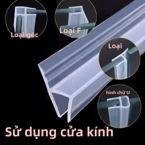 Dải Niêm Phong Cửa Kính Không Khung Hình Chữ H Hình Chữ F Dải Silicon Mật Độ Cao Chặn Nước Dải Niêm Phong Phòng Tắm