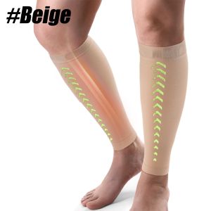 1Pair Calf Compression Sleeves 20-30mmHg Footless Leg Supports for Men & Women Non-Slip Calf Socks for RunningMarathonSports
