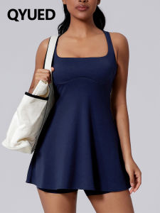 QYUED | Separate Liner Breathable Sports Dress with Bra Padding