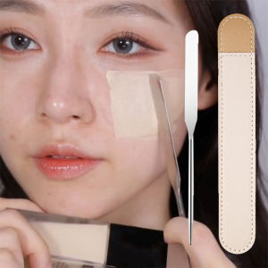 Stainless Steel Dual Heads Makeup Toner Spatula Mixing Stick Foundation Cream Mixing Tool Multifunctional Makeup Tool