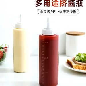 (สินค้ามีพร้อมส่ง)ขวดซอส วัสดุPEหนา ทนความร้อน มี6ขนาดให้เลือก  250ml-1000ml