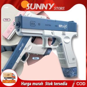 [Pengiriman cepat+COD]Pistol air berulang listrik，Majalah ganda，Mainan pistol air，Semburan otomatis