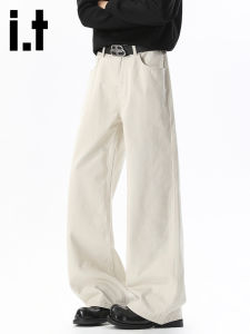 izzue | Cotton Comfortable Drape Retro Simple Straight Casual Pants