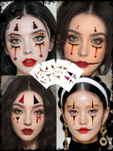 ฮาโลวีนตัวตลกแต่งหน้าสติ๊กเกอร์กันน้ําสักd Ecalsสร้างสรรค์แผลแผลเป็นหัวใจ < Ne1>ใบหน้าแพทช์อื่นๆอื่นๆอื่นๆ/อื่นๆ