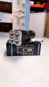 4LED High Power Led Flashlights Rechargeable Camping Spotlight with Side Light 3 Lighting Modes for Camping Adventure Outdoor