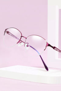 Nearsighted Glasses for Women Replaceable Lens Eyeglasses Frames Anti Radiation Graded Glasses with Index 1.56 Prescription Transition Lenses Myopic