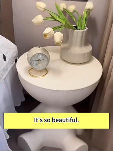 Nordic Creative coffee table sofa side table cream style home living room bedside movable small round table