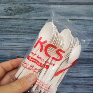 Sendok Teh Premium Putih Susu STG KCS 50 Pcs