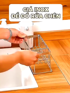 PVN84615 Kệ Đựng Dụng Cụ Nhà Bếp Inox 304 – Chống Rỉ Gọn Gàng Kèm Khay Hứng Nước