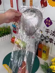 YONGLE | Stainless Steel Heat Resistant Wooden Handle Slotted Spoon