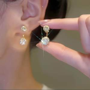 (Bebas beli 2 dapat bonus) H-Girl888 A78 COD Anting juntai titanium original wanita Korea anti karat anti luntur
