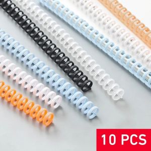 Polocat 10Pcs 12mm 30 Hole Loose-leaf Plastic Binding Ring Spring Spiral Rings for Kid A4 A5 A6 Paper Notebook Stationery Office Supplie