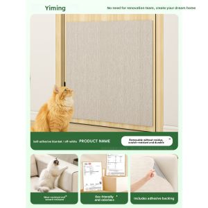 YIMING | Anti-Scratch Door Sticker Soundproof Protection Pad Pet Paw Mark Cover Upright Cat Scratching Board Non-Dusting