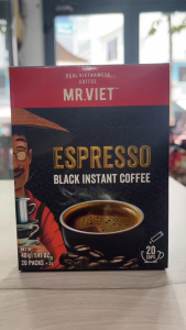 Cà phê Đen Hòa Tan Mr Viet Espresso 40g - Mr Viet Espresso Black Instant Coffee (20 gói x 2g)