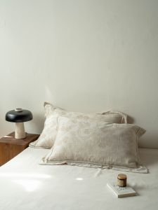 Zijpe Summer New Versatile Cotton Linen Embroidered Pillowcase Bow Tie Style Pillowcase 48*74cm Bedding Universal Fit