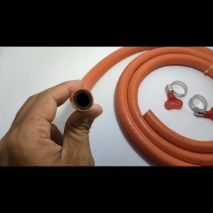 Selang Lpg Gas Lpg 3 Lapis 5 Lapis Orange Merah Per Meter Gratis Klem Kuping