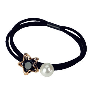 Phụ Kiện Tóc Nữ Thanh Lịch Đơn Giản Mới Cao Cấp Bằng Pha Lê Ngọc Trai Dây Buộc Tóc Đuôi Ngựa Dây Buộc Tóc Trang Trí Đầu