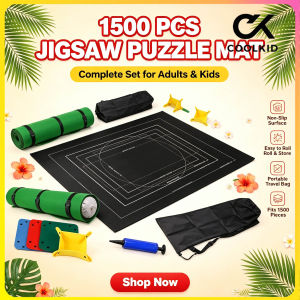 1500PCS Felt Jigsaw Puzzle Roll Mat Storage Set with Sorting Trays & Inflatable Tube