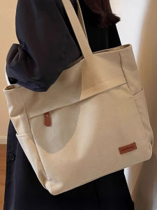 JIFANPAUL | Large Capacity Canvas Tote Bag for Women with Zipper Closure and Double Shoulder Straps Perfect for Students and Office Work