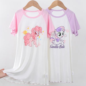 Princess Style Long Sleeve Modal Nightgown for Girls Spring Autumn Childrens Home Clothes Baby Sleepwear Comfortable Breathable