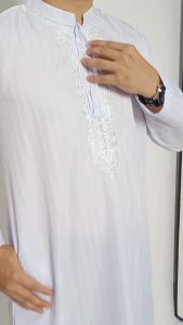 Jubah Gamis Pria Dewasa Panjang Muslim Bordir D07