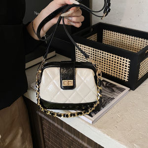 Café Brown Trendy Chain Shell Bag Womens Commuter Crossbody Bag 2025 New Luxury Minimalist High-End Sensation Office Bag