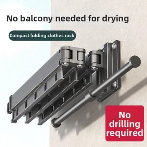 Foldable Invisible Extendable Clothes Drying Rack