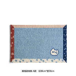 Adorable Cat Ball Series Door Mat NanoMao Waterproof Non-Slip Rug Bedroom Carpet Wool Handmade Craft Cartoon Style Home Decor
