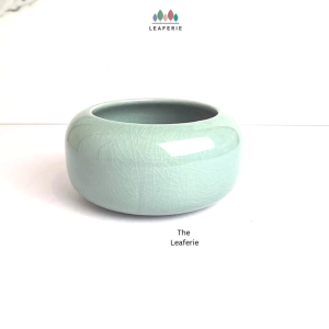 The Leaferie Ingram Shallow plant pots. Ceramic flowerpot . flowerpots . flower pot . planter