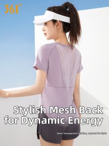 361° | Short Sleeve Summer Mesh Purple Sportswear