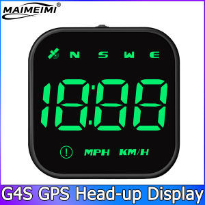 RYSJM | G4S GPS HUD Car LED Multifunctional Head Up Display Speed MPH KMH Time Compass Speedometer Overspeed Fatigue Driving Reminder
