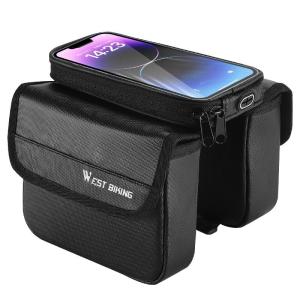 West Biking | Touch Screen Phone Holder Handlebar Bag Saddle Bag Front Bag