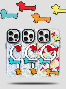 tastecase | Colorful Dachshund Magnetic Phone Case Transparent Design case for iPhone