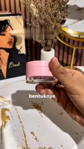 BW-K195 Tempat Bedak Tabur Puff dengan Cermin Loose Powder Case Free Sponge Mini / Wadah Bedak Tabur